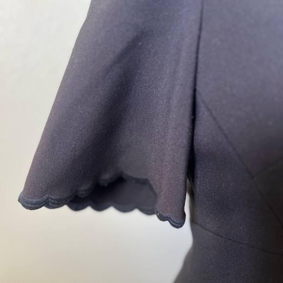 Kate Spade Black Mini Dress with Scalloped Trim - Picture 5 of 8